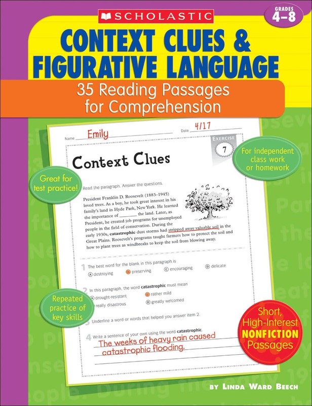 35 Reading Passages for Comprehension: Context Clues & Figurative Language: …
