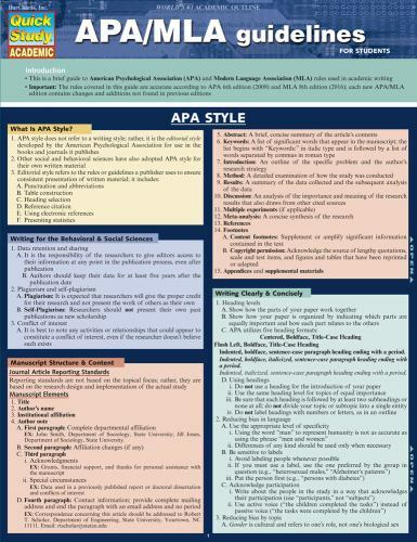 APA/MLA Guidelines by Thomas Smith (2011, Book, Other)