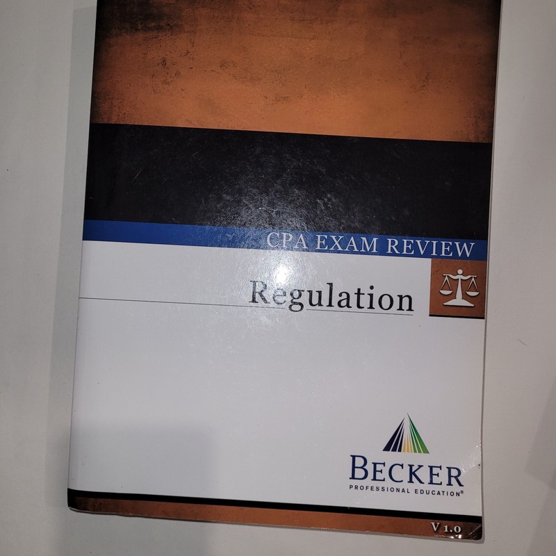 Becker CPA Exam Review Regulation V 1.0 in Excellent Cond.