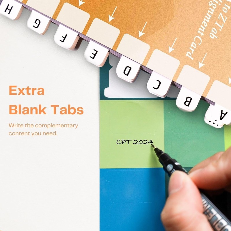 Index Tabs for CPT 2026 Professional Edition, Laminated and Color Coded Code ... gallery
