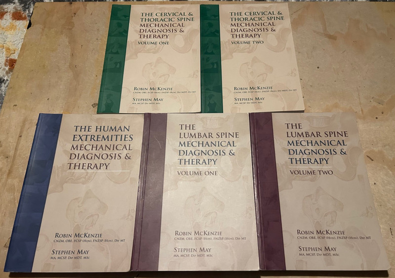 Mechanical Diagnosis And Therapy Text Set 5 BOOKS Robin McKenzie Stephen May