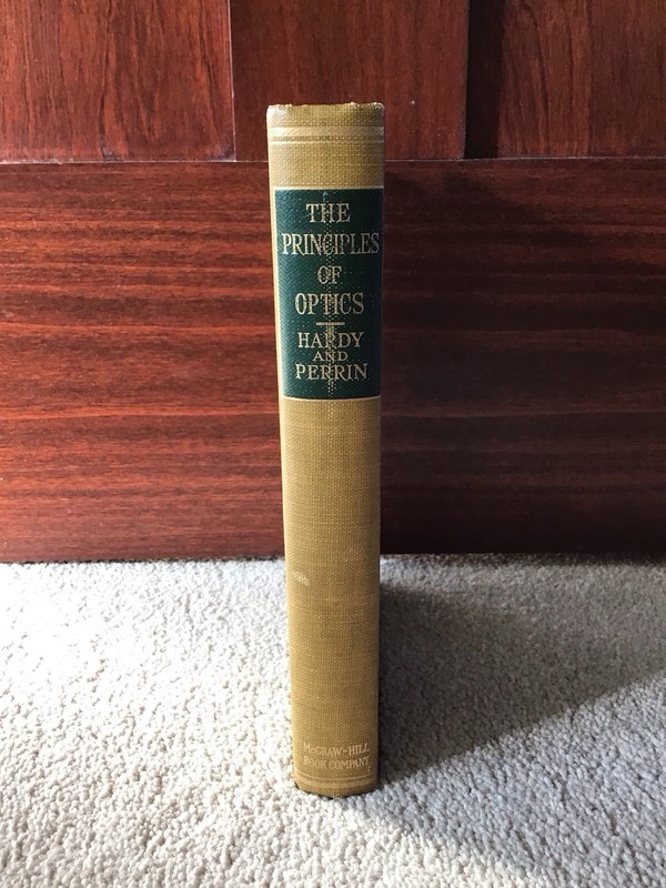 1932 THE PRINCIPLES OF OPTICS by Arthur C. Hardy and Fred H. Perrin Hardcover
