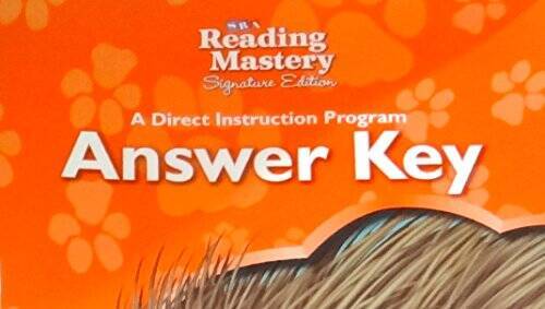 SRA Reading Mastery Signature Edition, Answer Key, ISBN 0076124665 By SRA – GOOD