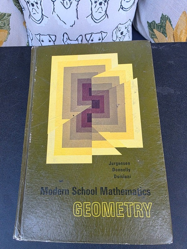 Vintage 1972 Modern School Mathematics Geometry Textbook Jurgensen Dolciani HC