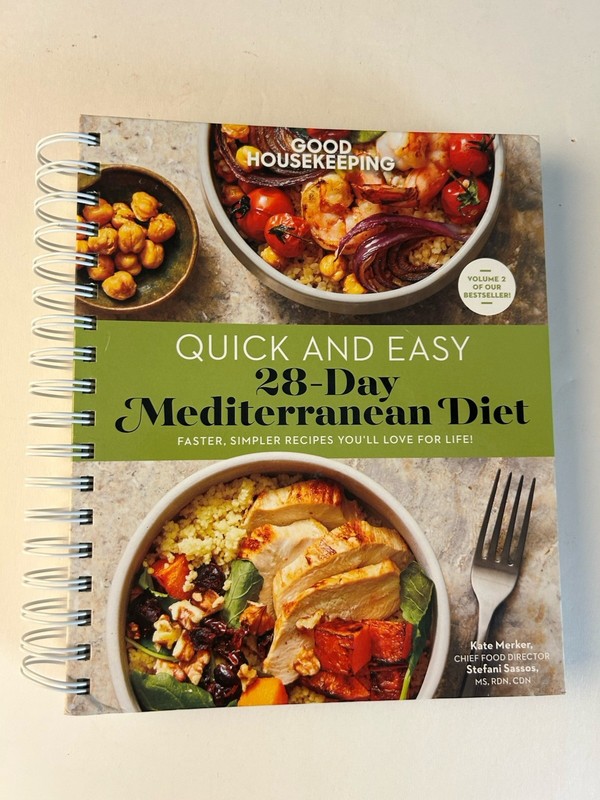 Good Housekeeping Quick Easy 28 Day Mediterranean Diet Spiral Bound Cook Book
