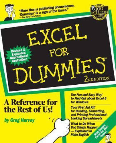 Excel For Dummies Harvey, Greg paperback Used – Good
