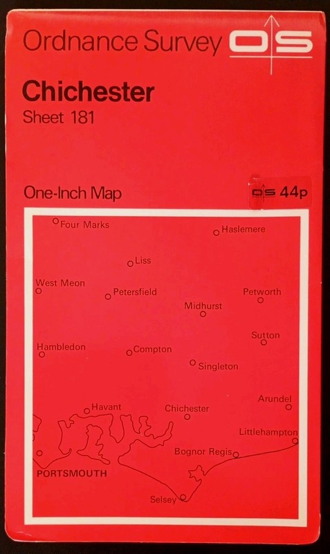Ordnance Survey One-Inch Map, Sheet 181: Chichester (1970).