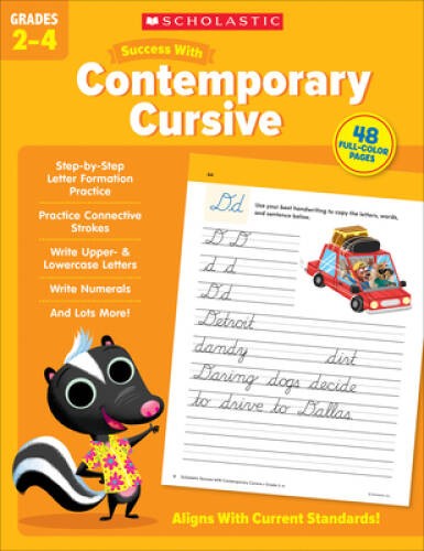 Scholastic Success with Contemporary Cursive Grades 2-4 – Paperback – GOOD