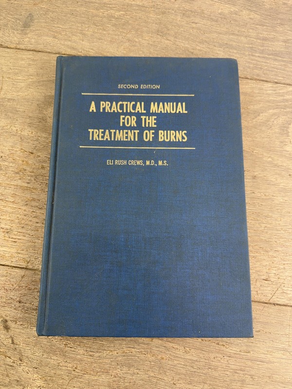 Vintage 1967 Practical Manual For The Treatment Of Burns Crews Surgery Book HC
