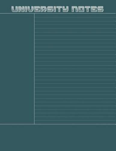 University Notes: 100 Pages of Cornell Note Paper, 8.5x11 In., Matte Cover by...