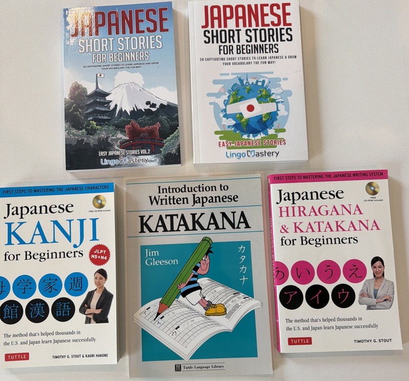 Japanese For Beginners! Set Of 5🇯🇵Books: Lingo Mastery and Tuttle