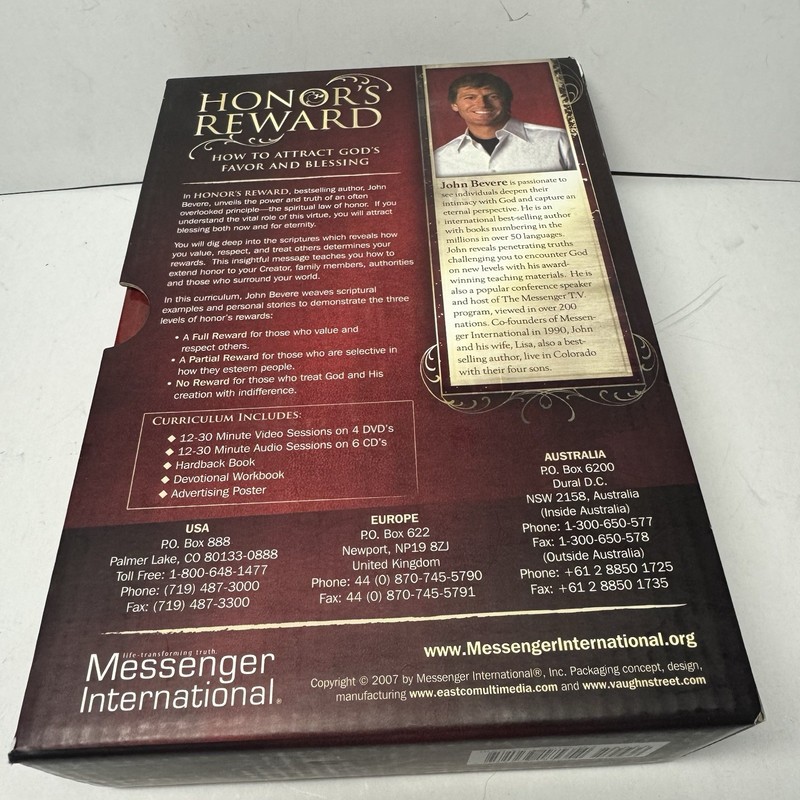 John Bevere Honors Reward Curriculum How to Attract Gods Favor and Blessings SET
