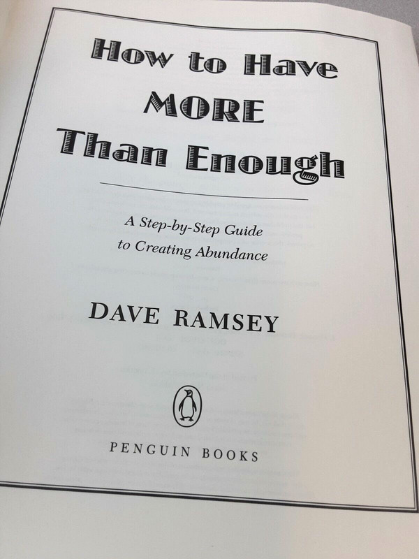 Dave Ramsey How To Have More Than Enough Paperback 2000 (BK24) gallery