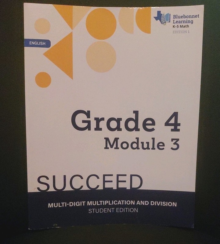 Bluebonnet Learning K-5 Math, Edition 1, Grade 4, Module 3, Succeed, English.
