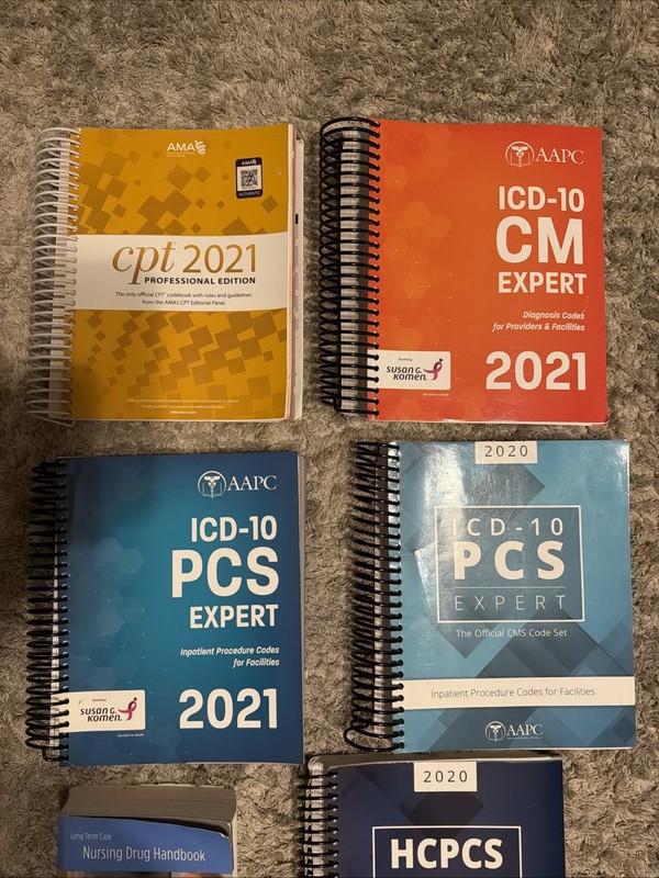 Lot Of Medical Books CPT2021 ICD-10 2021 HCPCS Level II Nursing Drug Handbook gallery
