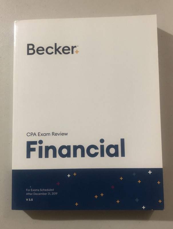 Becker CPA Exam Review Financial, Financial Final Review V3.5 After Dec. 2019