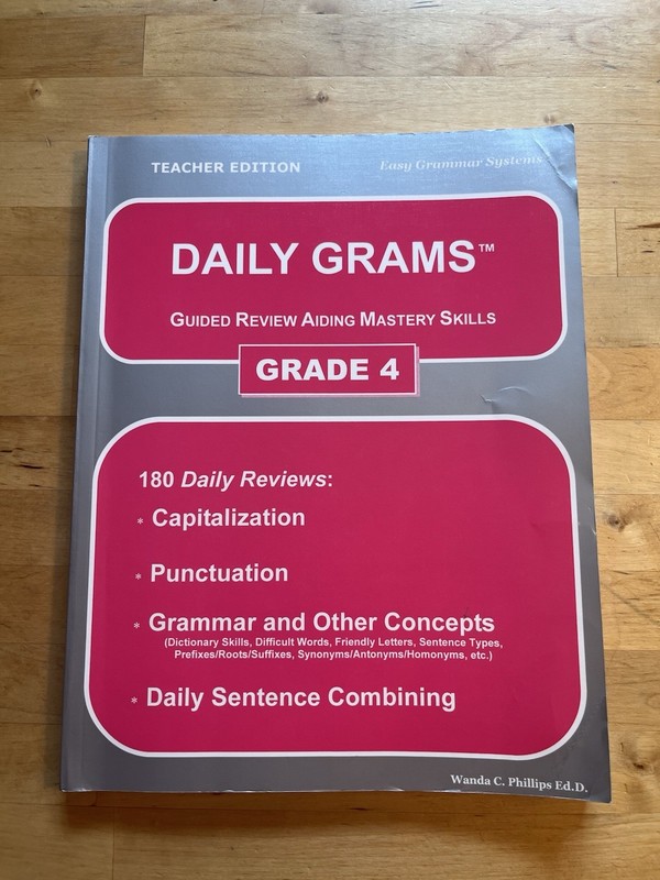 Daily Grams Guided Review Aiding Mastery Skills Grade 4 Teacher Edition CLEAN!