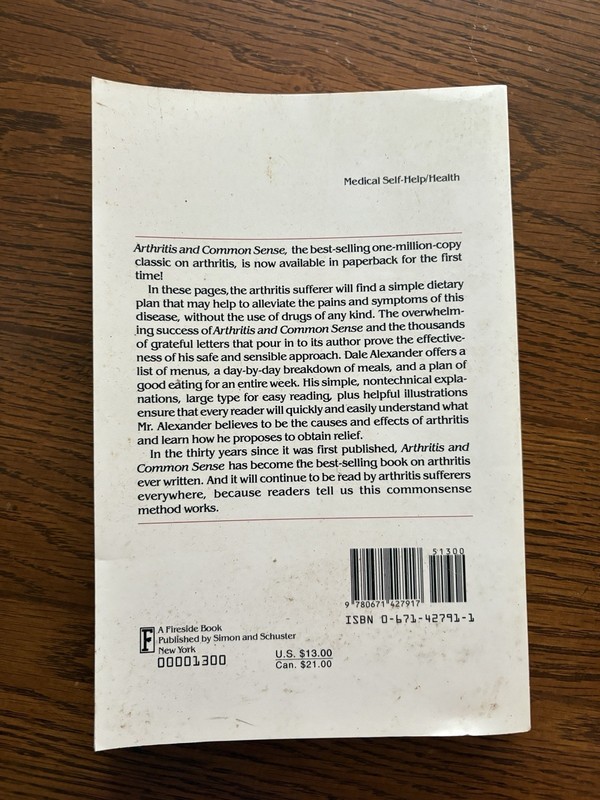 Arthritis and Common Sense by Alexander, Dale Paperback Book Large Type gallery