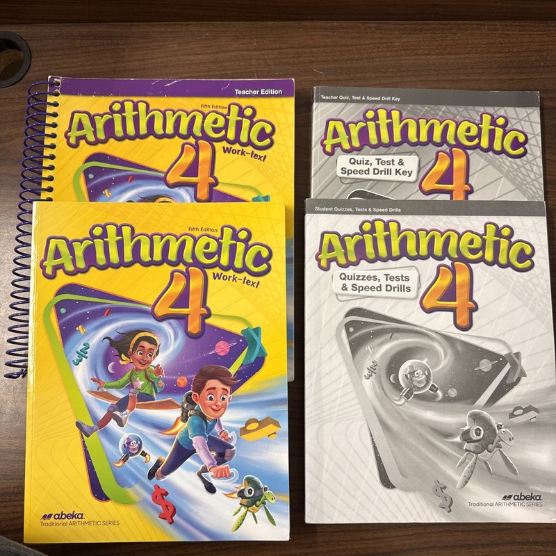 Abeka Arithmetic 4 5th Edition Teacher Test Key, Work-text, Tests Fourth