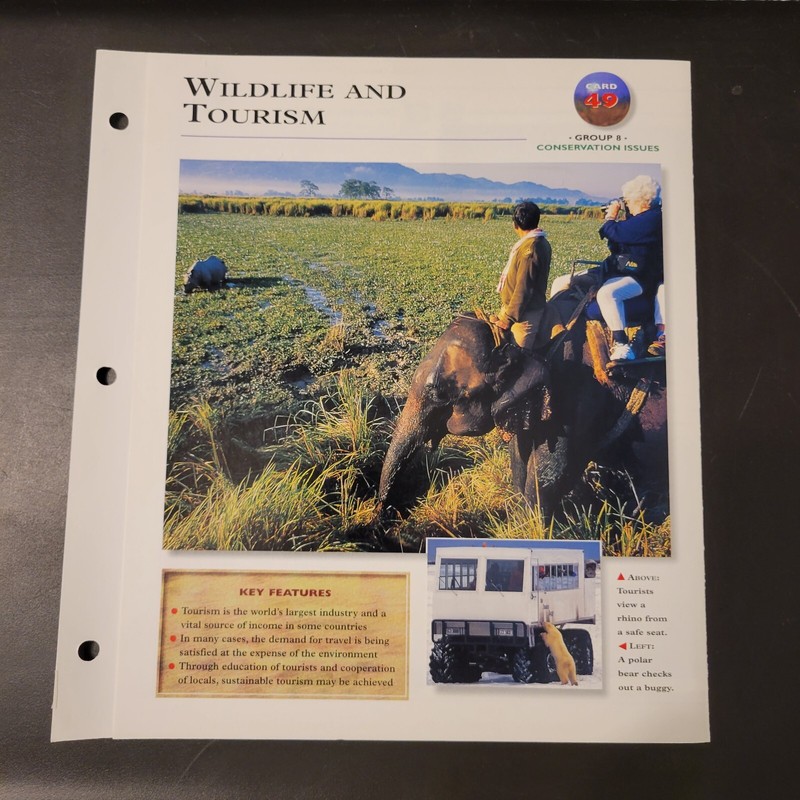 Wildlife Explorer Card 49 Group 8 Conservation Issues Wildlife And Tourism