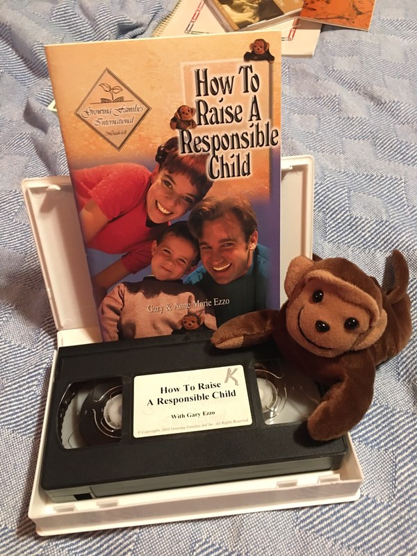 How to Raise a Responsible Child Gary & Ann Marie Ezzo Workbook, VHS, Monkey SET