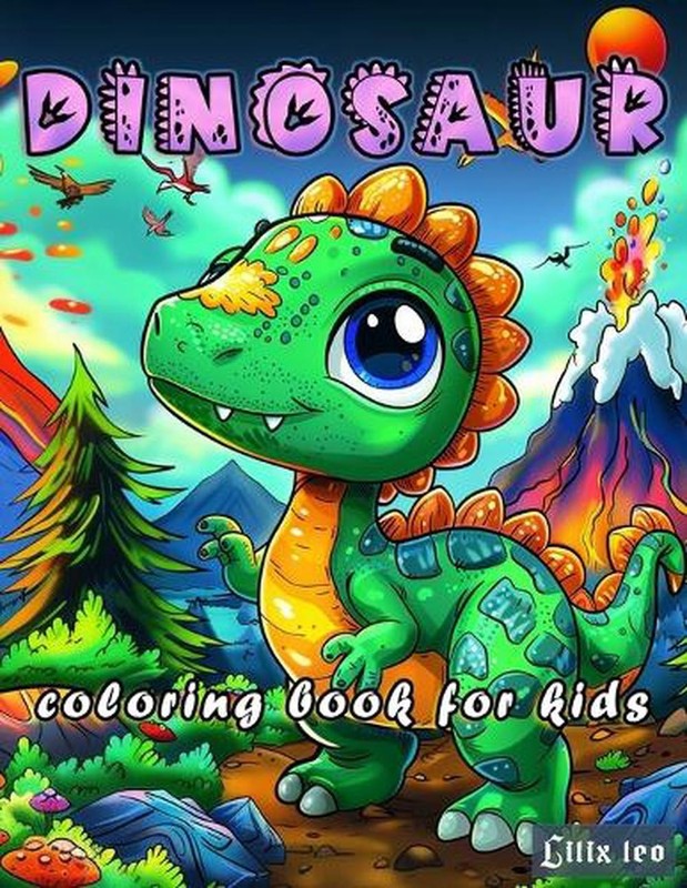 Dinosaur coloring book for kids: beautiful dinosaur coloring book by LILIX Leo P