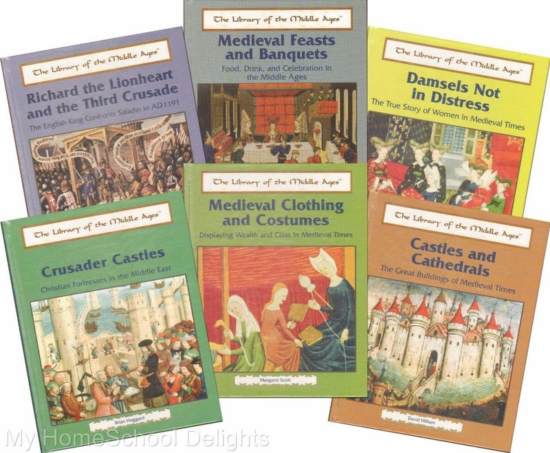 NEW Set Lot 6 LIBRARY OF THE MIDDLE AGES Homeschool Grade 5-8 Medieval History