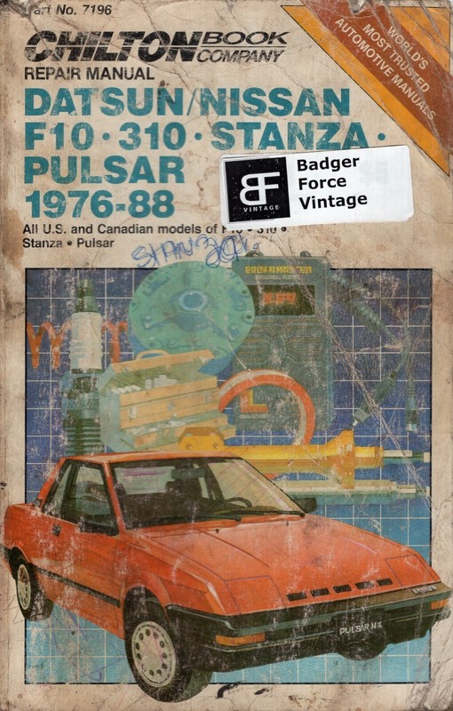 Chilton’s Repair Manual Nissan Stanza-Datsun F-10 310 1976-1988 MN705
