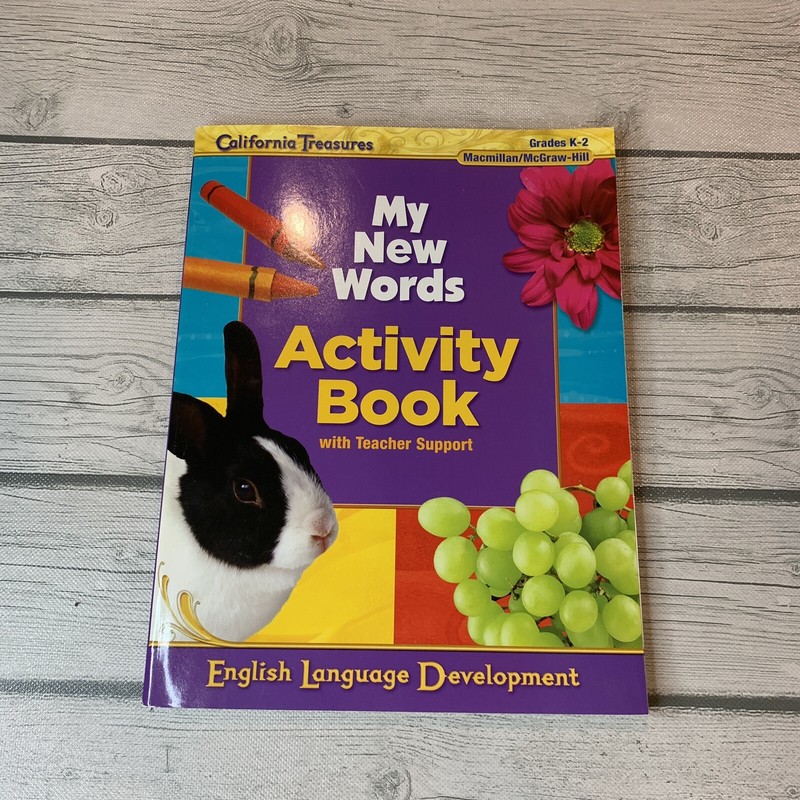 California Treasures Grades K-3 My New Words book Activity Book Macmillan ELD