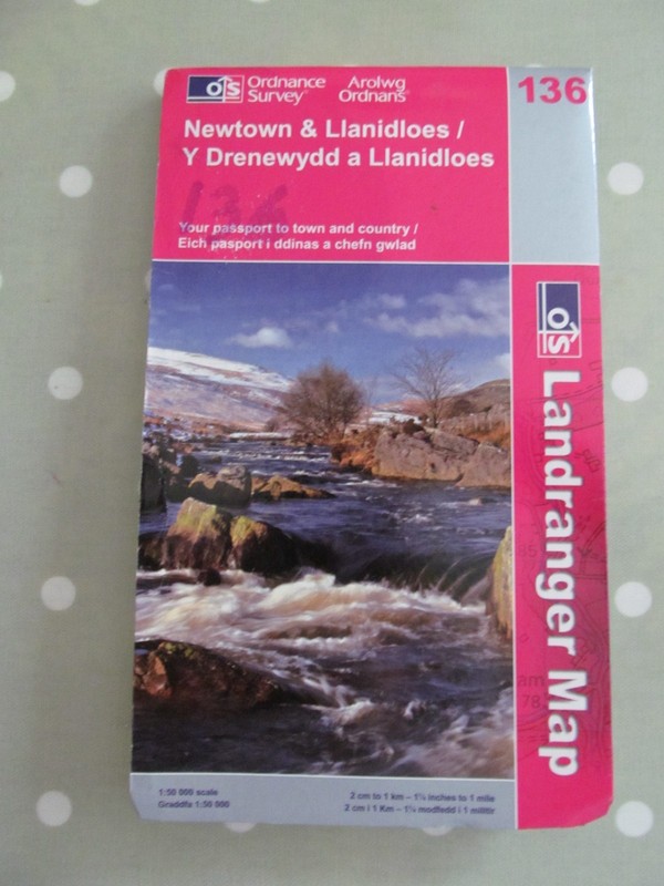 OS LANDRANGER MAP 136 NEWTOWN & LLANIDLOES ORDNANCE SURVEY