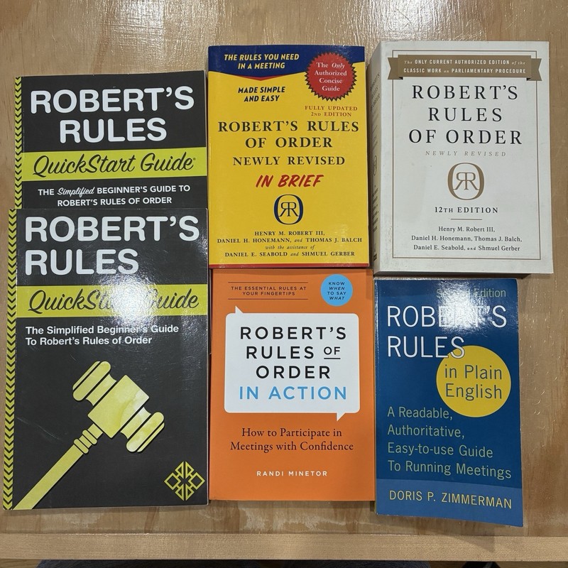 Robert’s Rules Of Order Book Lot 6 Books 12th Edition In Brief QuickStart
