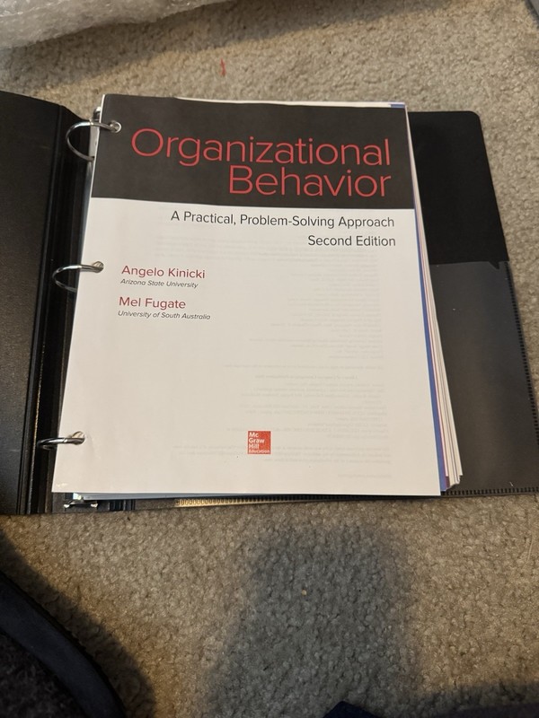 Loose Leaf Organizational Behavior A Practical, Problem-Solving Approach Kinicki