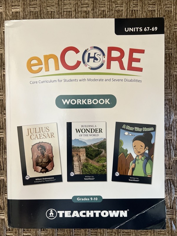Teachtown enCORE Workbook Grades 6-8 Units 67-69