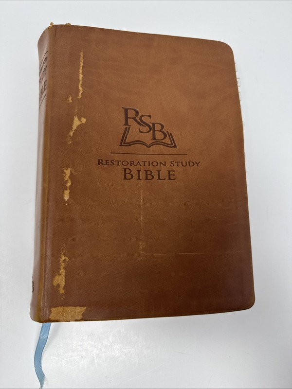 Restoration Study Bible Brown Leather 2011 LOOK imitation leather