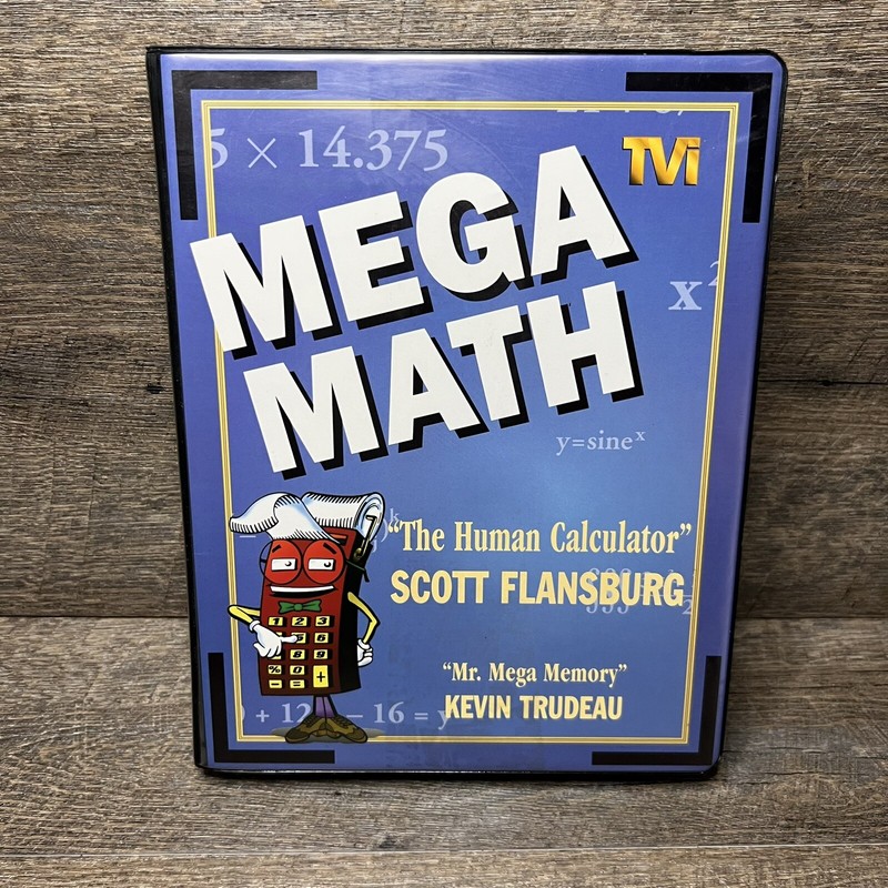 Mega Math Cassettes VHS Workbook Scott Flansburg & Kevin Trudeau Box Set M1
