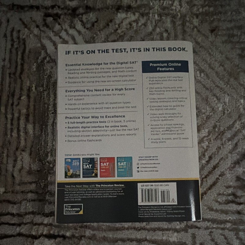 Princeton Review Digital SAT Premium Prep 2025 Study Guide Paperback 720p gallery