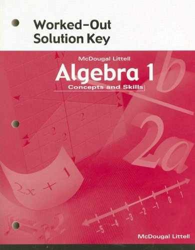 McDougal Littell Algebra 1: Concepts and - Paperback, by Editors - Acceptable