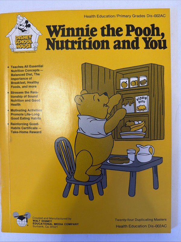 Disney School House Winnie The Pooh Nutrition And You Language Arts Dis 002AC