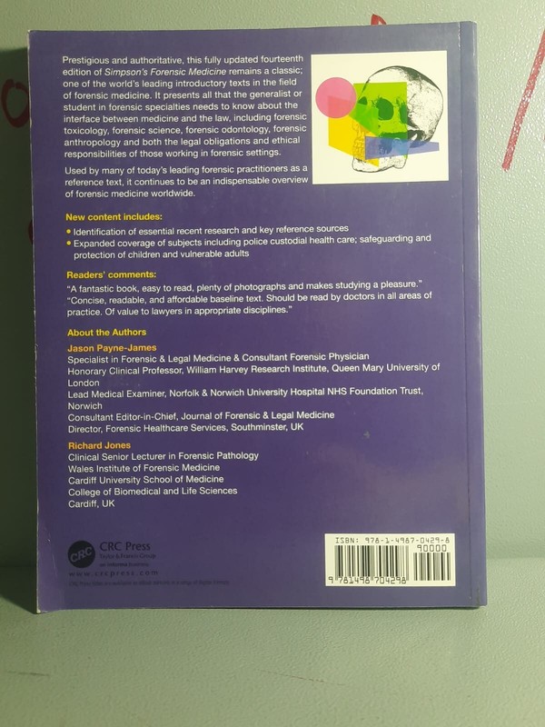 Simpson's Forensic Medicine 14th Edition - Jason Payne-James - 9781498704298 gallery
