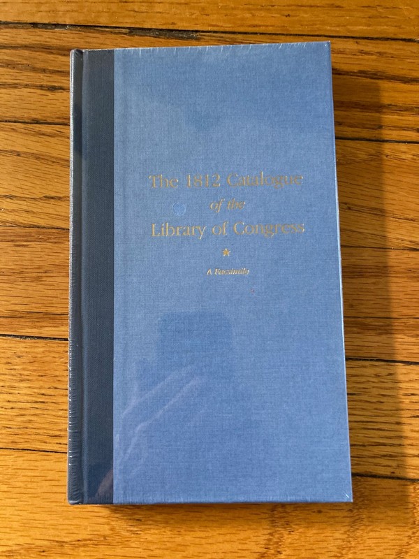 1982 sealed!! facsimile of The 1812 catalogue of the Library of Congress