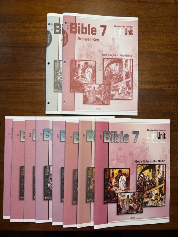 Christian Light Education Bible 7 (Books 703-710) and Answer Keys