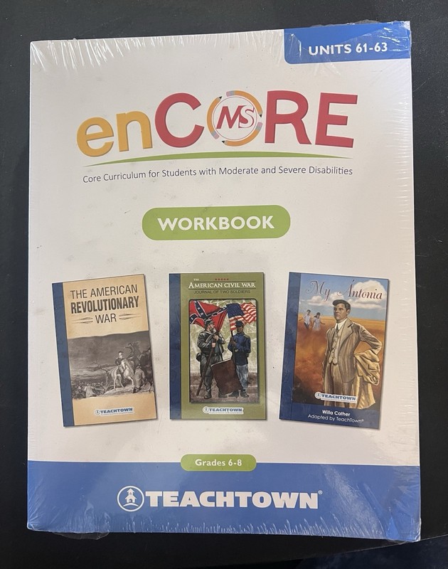 Teachtown Encore Workbook Grades 6-8 Units 61-63 – UNUSED