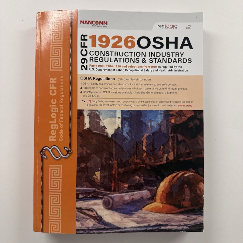 Mancomm RegLogic CFR 29 CFR 1926 OSHA Construction Regulations 2024 Paperback
