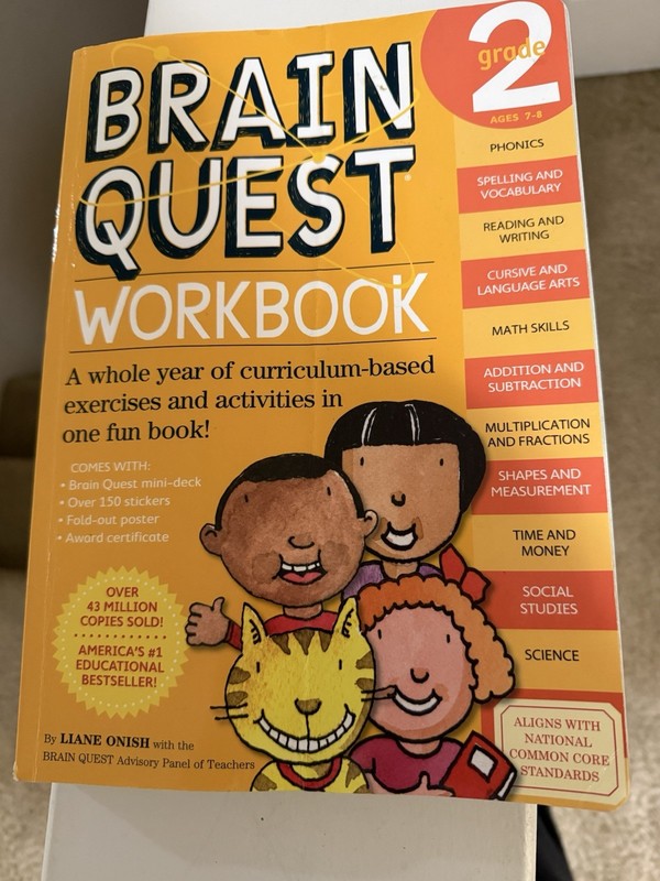 Brain Quest Workbook Grade 2 by Liane Onish Paperback 2008 Illustrated 320p