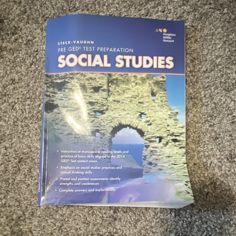 Steck-Vaughn Pre GED Test Preparation Social Studies Study Guide Houghton Miffl…
