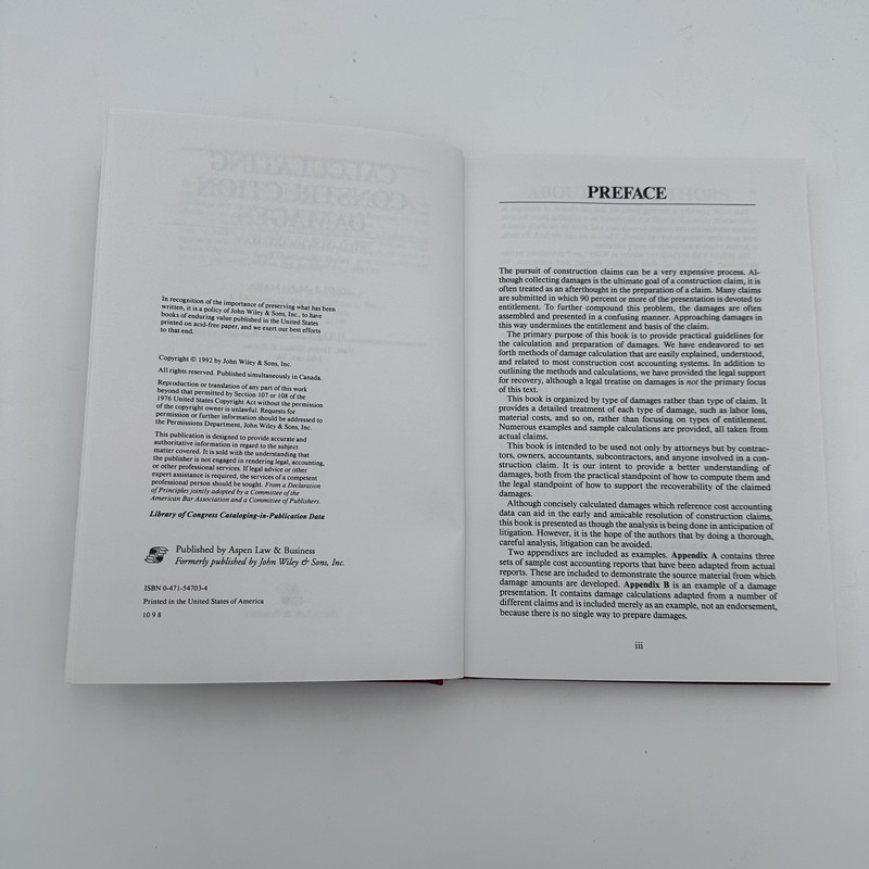 Calculating Construction Damages (Construction Law Library) William Schwartzkopf gallery