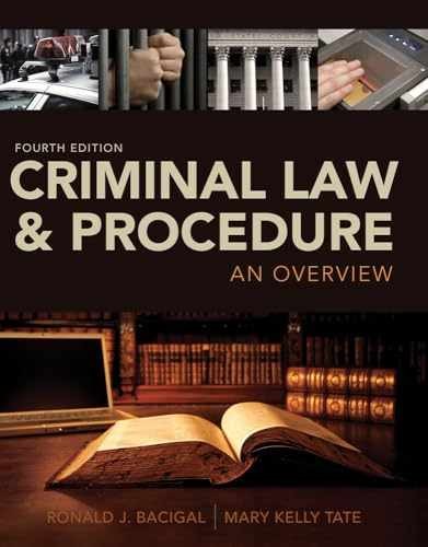 Criminal Law and Procedure: An – Paperback, by Bacigal Ronald; Tate – Very Good