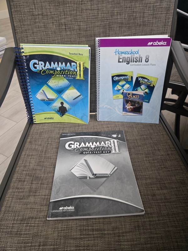 Abeka English 8 Homeschool Curriculum Lesson Plans & Grammar II Key Set (6th Ed