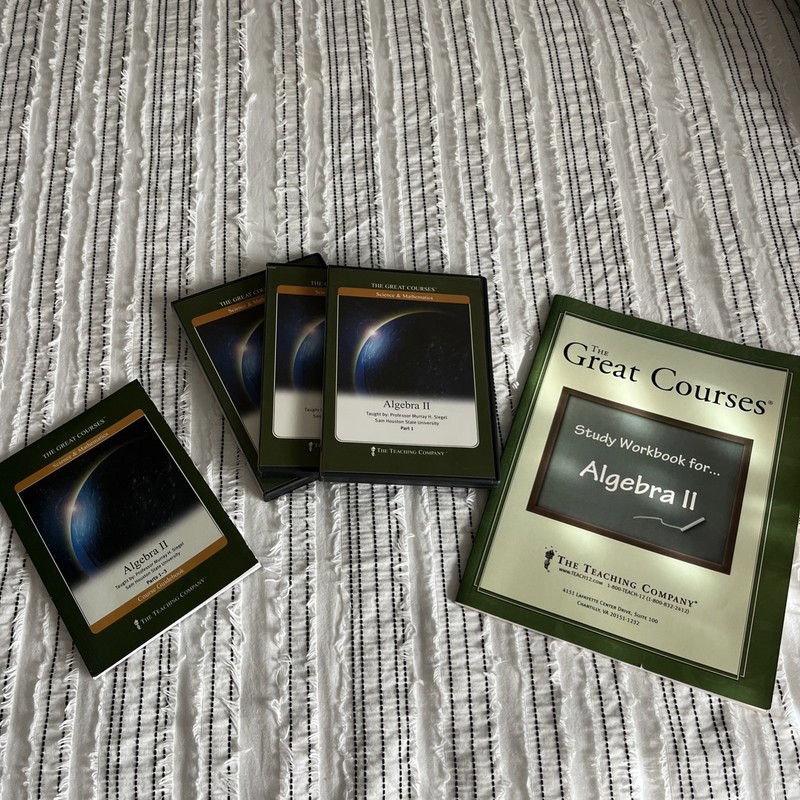 The Great Courses Algebra II by Murray Siegel DVDs x3, Guidebook and Workbook