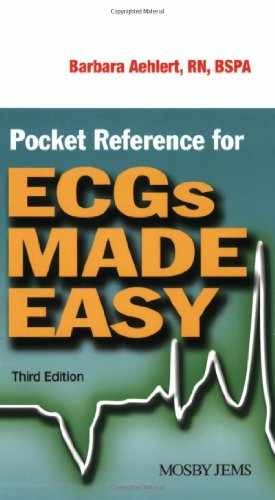 Pocket Reference for ECGs Made – Paperback, by Aehlert MSEd BSPA – Very Good